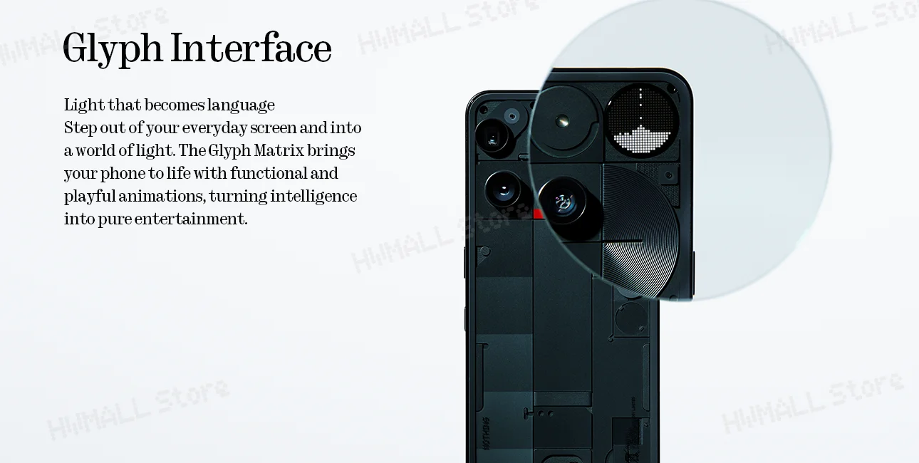 Nothing Phone (3) Smartphone Triple 50Mp Camera 6.67" 120Hz Amoled Display Snapdragon 8S Gen 4 3 Microphones Glyph Array