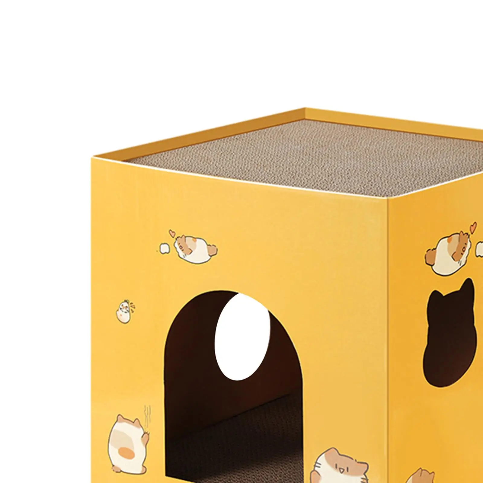 Cat Box Cats Bed Corrugated Cat Cardboard Box for Indoor Small Animals