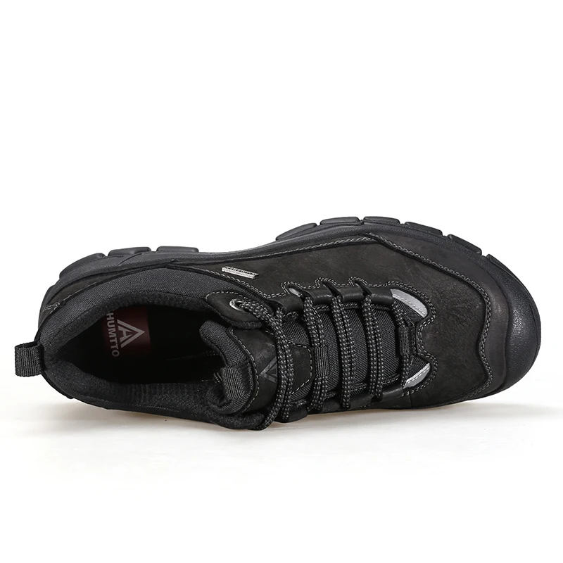 HUMTTO Leather Climbing Trekking Shoes for Men Waterproof Sports Hiking Shoes Mens Luxury Designer Outdoor Safety Sneakers Male