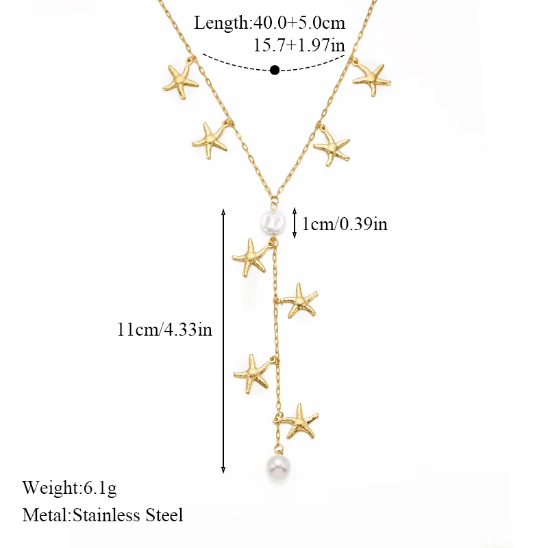 EILIECK 316L Edelstahl Mond Stern Krabbe Fisch Anhänger Halskette für Frauen Neue Trendige Wasserdichte Kreative Halskette Schmuck – Detail 15