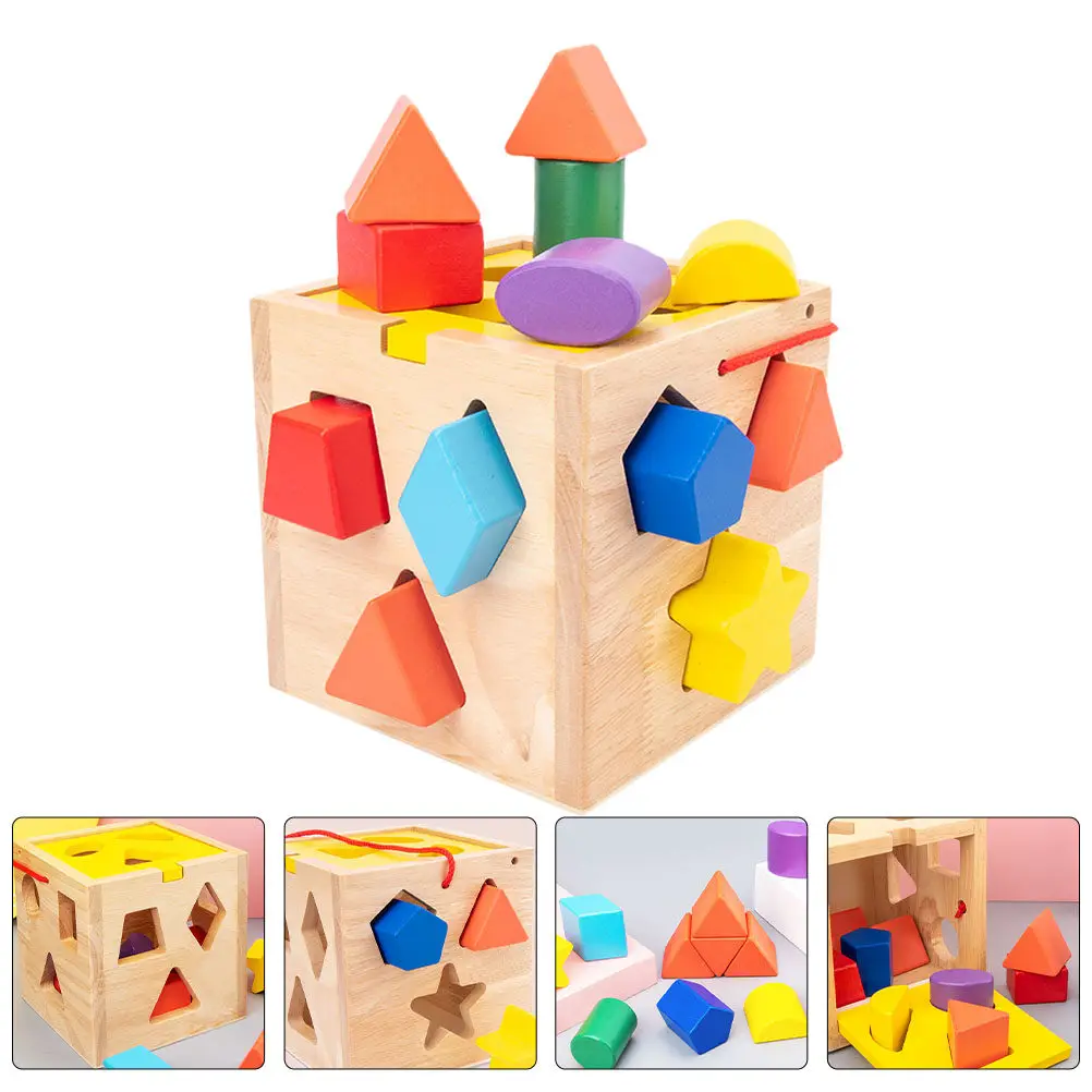 

1Set Twelve-Hole Intelligence Box Colorful Wooden Shape Matching Educational Plaything Enhances Parent Child Interaction Blocks