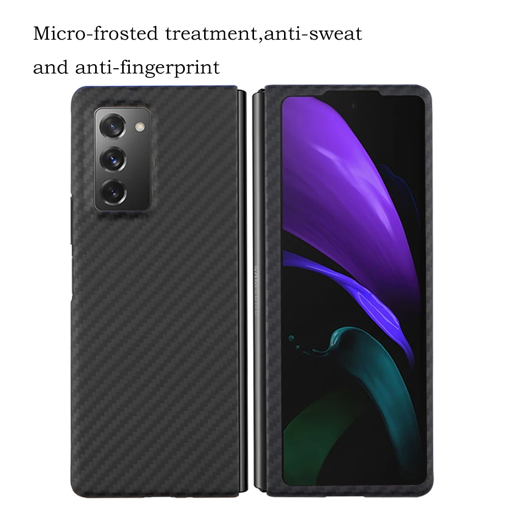 

YTF-Carbon real carbon fiber case For Samsung Galaxy Z Fold 2 case anti-fall cover Galaxy Z Fold 2 5G Aramid fiber shell