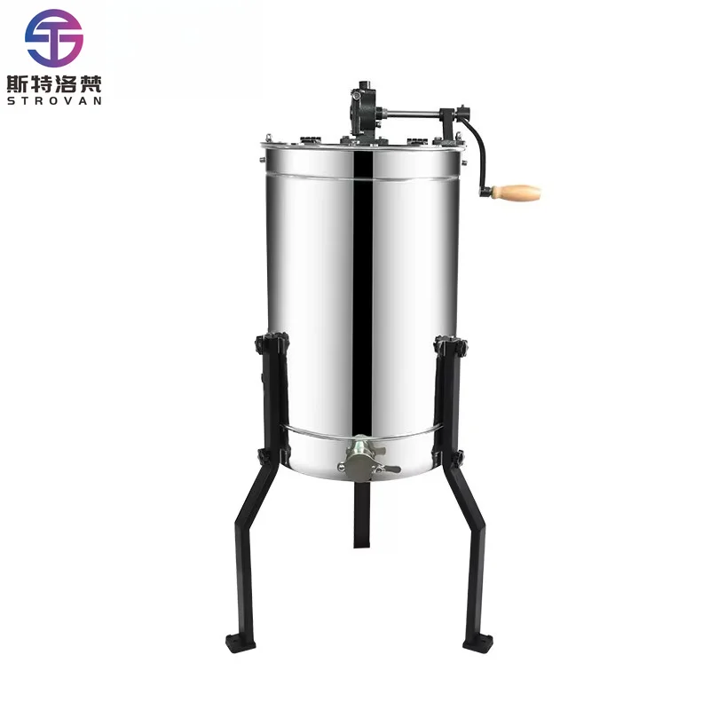 Seamless Manual Honey Centrifuge 2 Frames Manual Honey Extractor