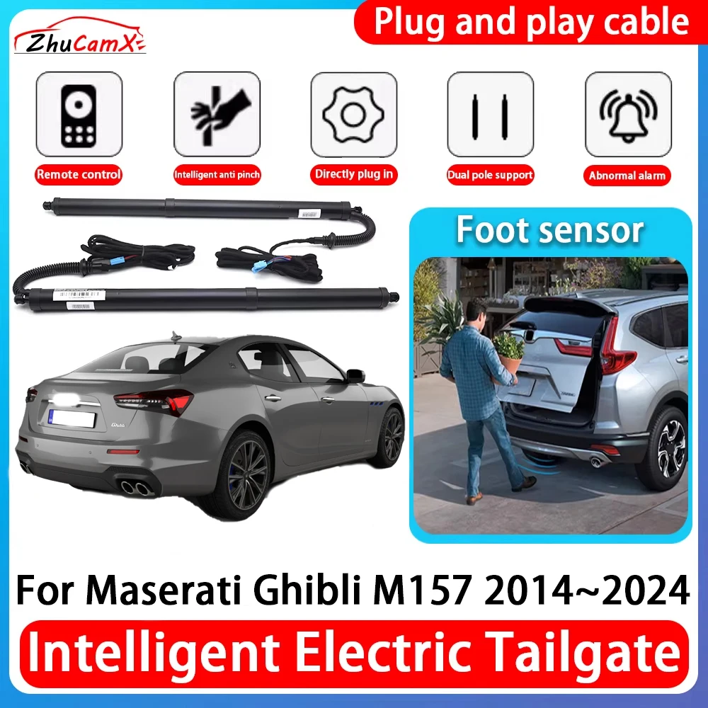 

ZhuCamX Car Power Trunk Electric Suction Tailgate Intelligent Tail Gate Lift Strut For Maserati Ghibli M157 2014~2024