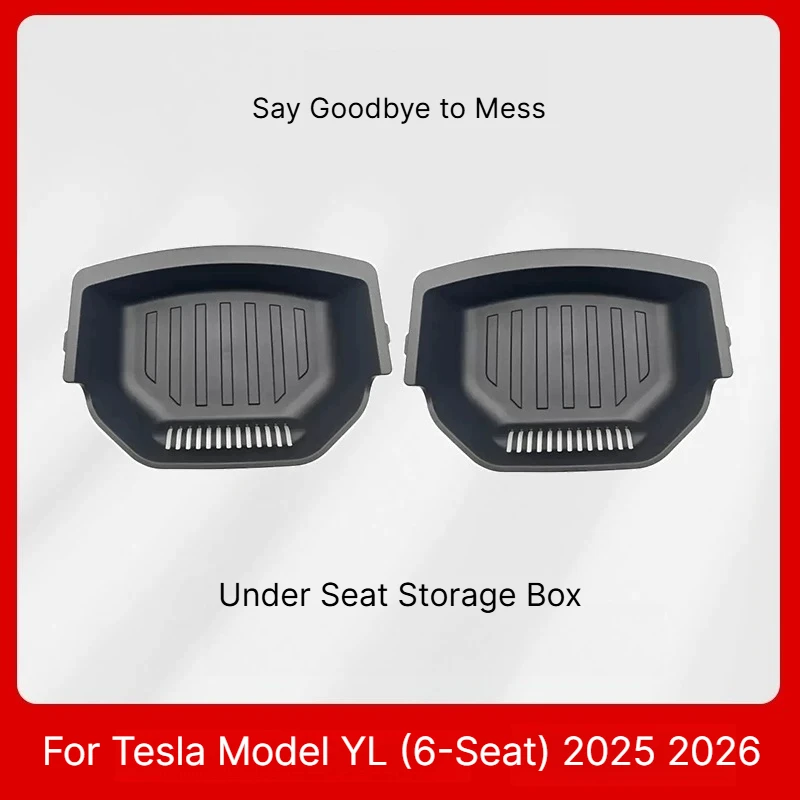 pour-tesla-model-yl-6-places-2026-boite-de-rangement-sous-siege-tiroir-en-tpe-plateau-organisateur-inferieur-pour-sieges-avant-et-arriere-accessoires-d'interieur-de-voiture