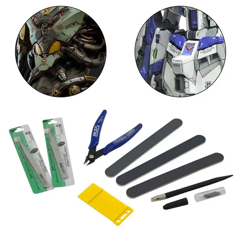 Ensemble d'outils de base pour modéliste, Kit d'artisanat, modèle de voiture, Kit de fournitures de réparation de construction de loisirs