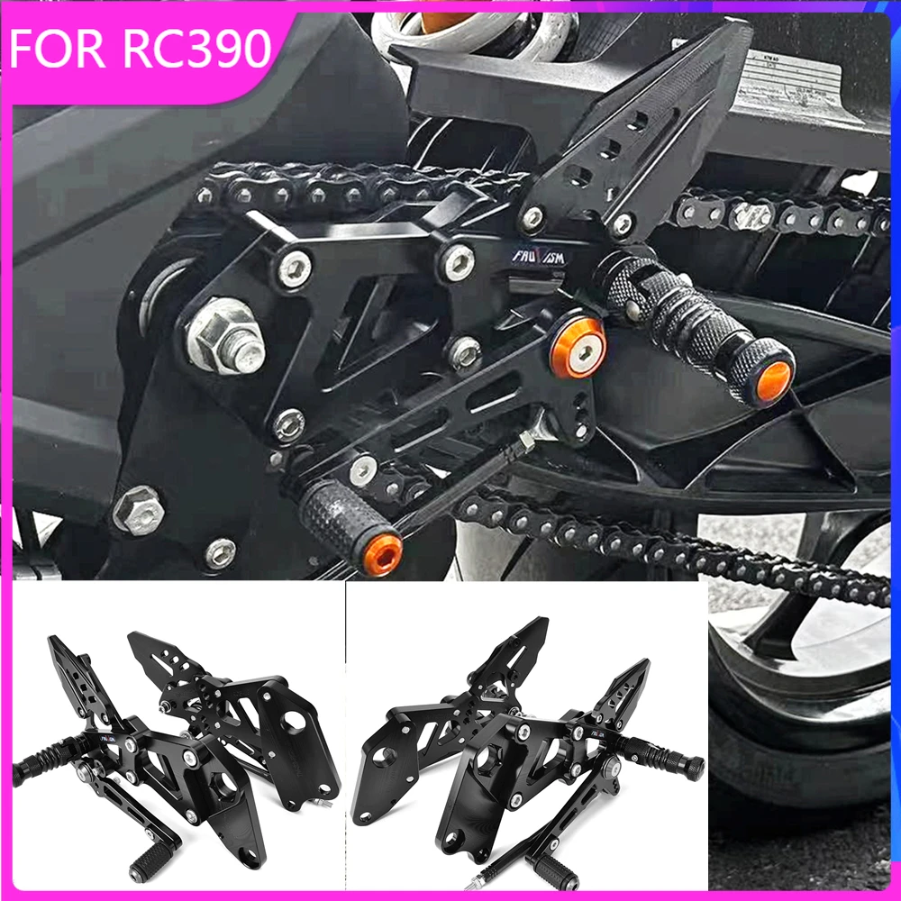 

For RC390 2024 Motorcycle Rest Pegs Adjustable Rearset Footrests For KTM RC 390 RC390 2014-2024 2023 2022 2021 2020 2019