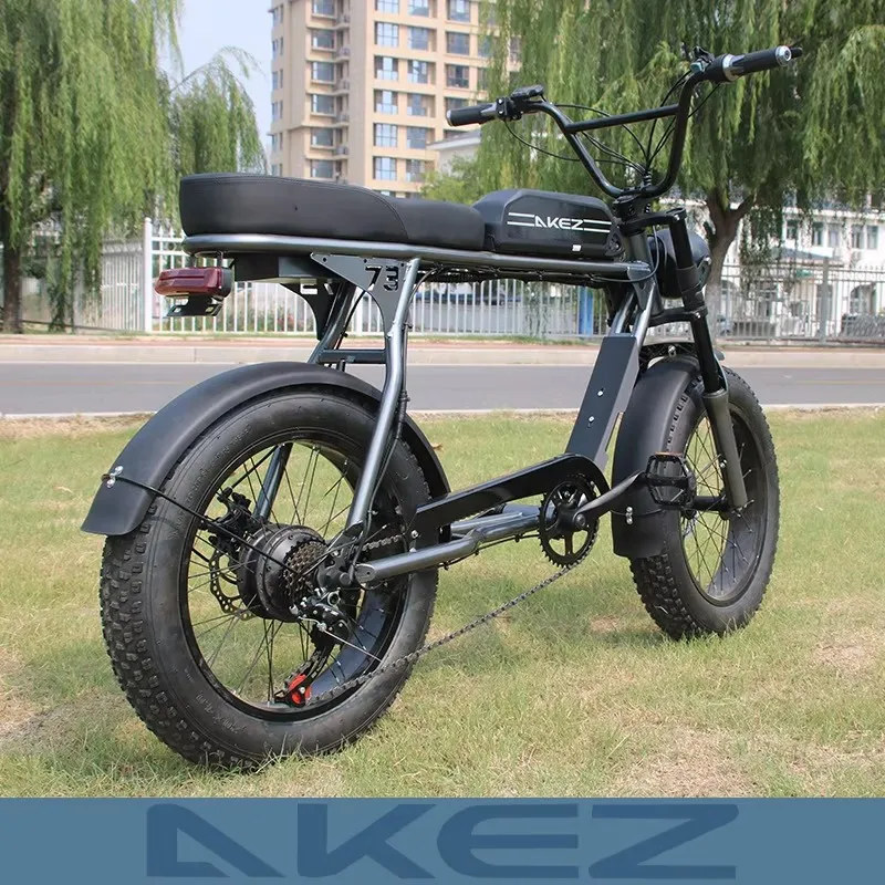 20 Inch Electric Motorcycle Bike Fat Tire 48V 750W/1500W Electric Bicycle For Adults S3RX eBike With Removable Battery