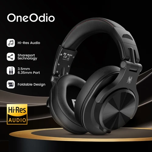 Oneodio-auriculares profesionales A71 para DJ, audífonos por encima de la oreja con cable y micrófono estéreo para monitoreo de grabación