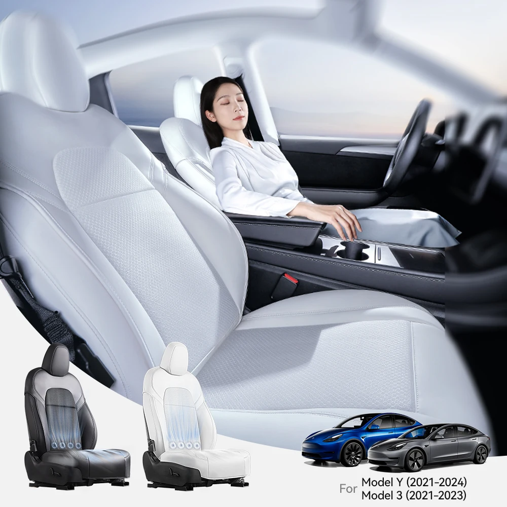 YZ für Tesla Model 3Y 2021–2023, Kissen, Belüftung, Sitze, Abdeckung, automatischer Start-Stopp,