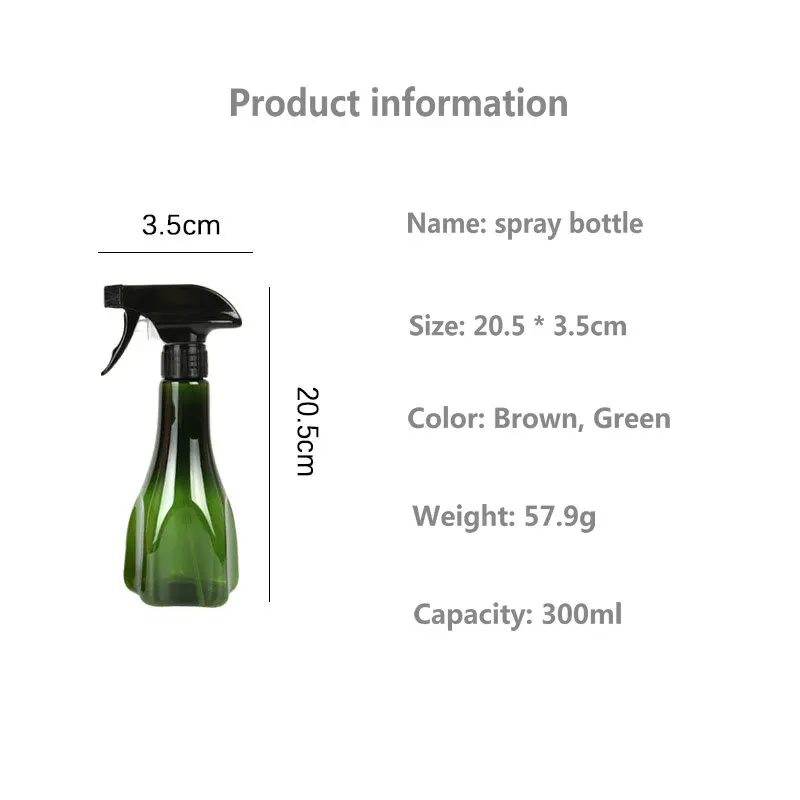 300ML butelka z rozpylaczem fryzjerskim pusta butelka butelka z mgiełką wielokrotnego napełniania Salon fryzjerski narzędzia do włosów zraszacz wody narzędzia do pielęgnacji