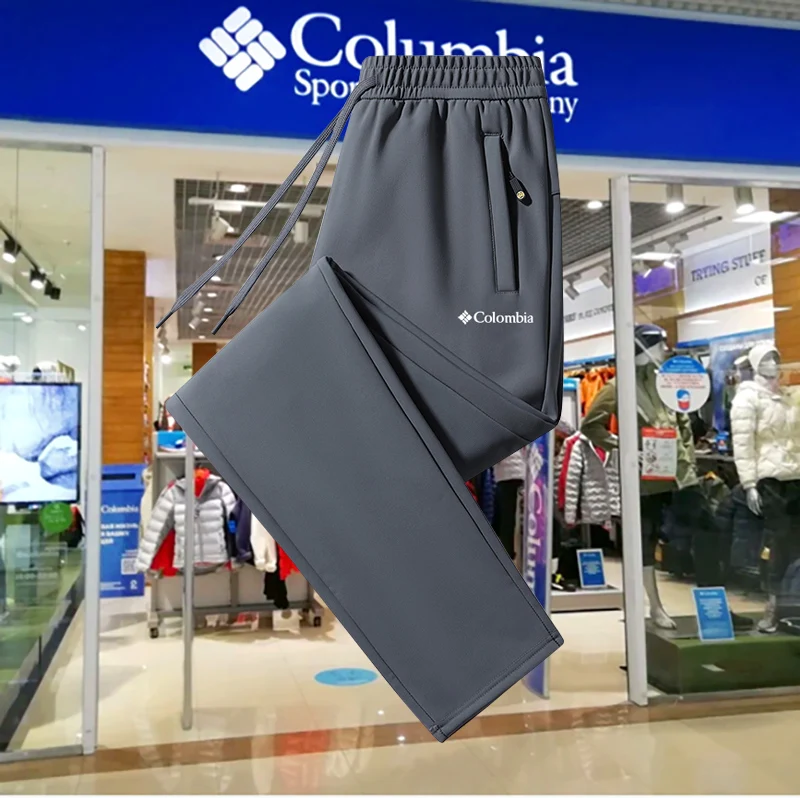 

Мужские повседневные брюки для осени и зимы, утепленные, с подкладкой на коленях, теплые, дышащие, для путешествий и отдыха, прямые штанины, на молнии