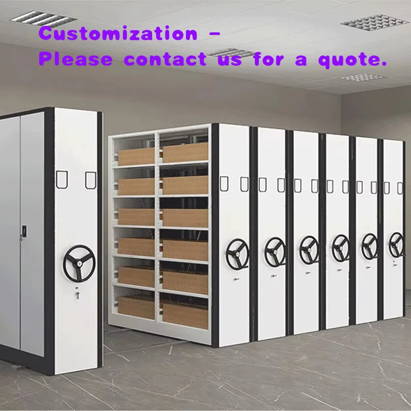 custom.Intelligent Modern Mobile Storage Cabinet Adjustable Steel Bookshelf System Compact Shelves Schools Hospital