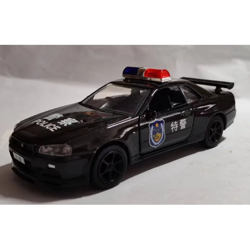 JKM1:36 Scale R34 Police Torareg Toy Car Models lega Die cast Toys veicoli tirare indietro giocattoli per ragazzi migliori regali kid