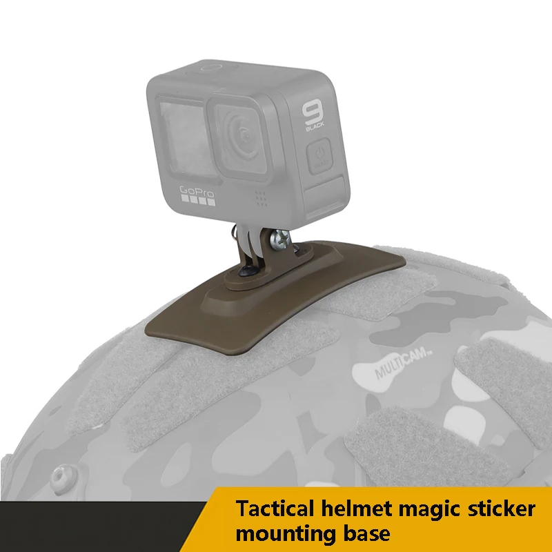 Tactical Helmet Magic Sticker, Mounting Base, GoPro Flashlight Fixed Base,Suitable for Helmets with Magic Sticker Suede Attached