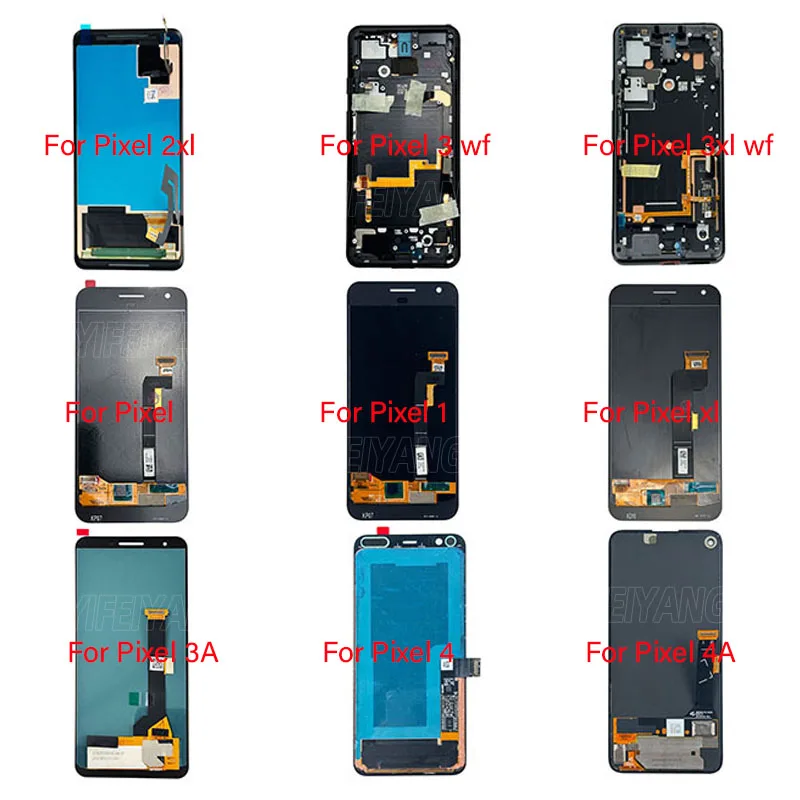 100% Ori Lcd Screen For Google Pixel 1 2 3 3a 4 4a 5 5a 6 6a 7 7a Pro XL 5G Screens Digitizer Display Touch Assembly