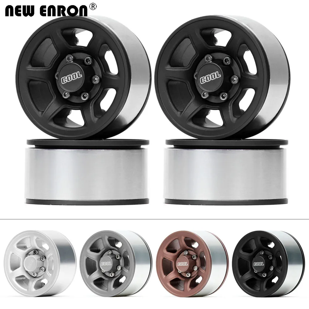 

NEW ENRON Metal Aluminium 6061 Beadlock Wheel Rim hub 1.55 inch For RC 1/10 Crawler tires Axial 90069 LC70 LC80 jimny CC01 TF2