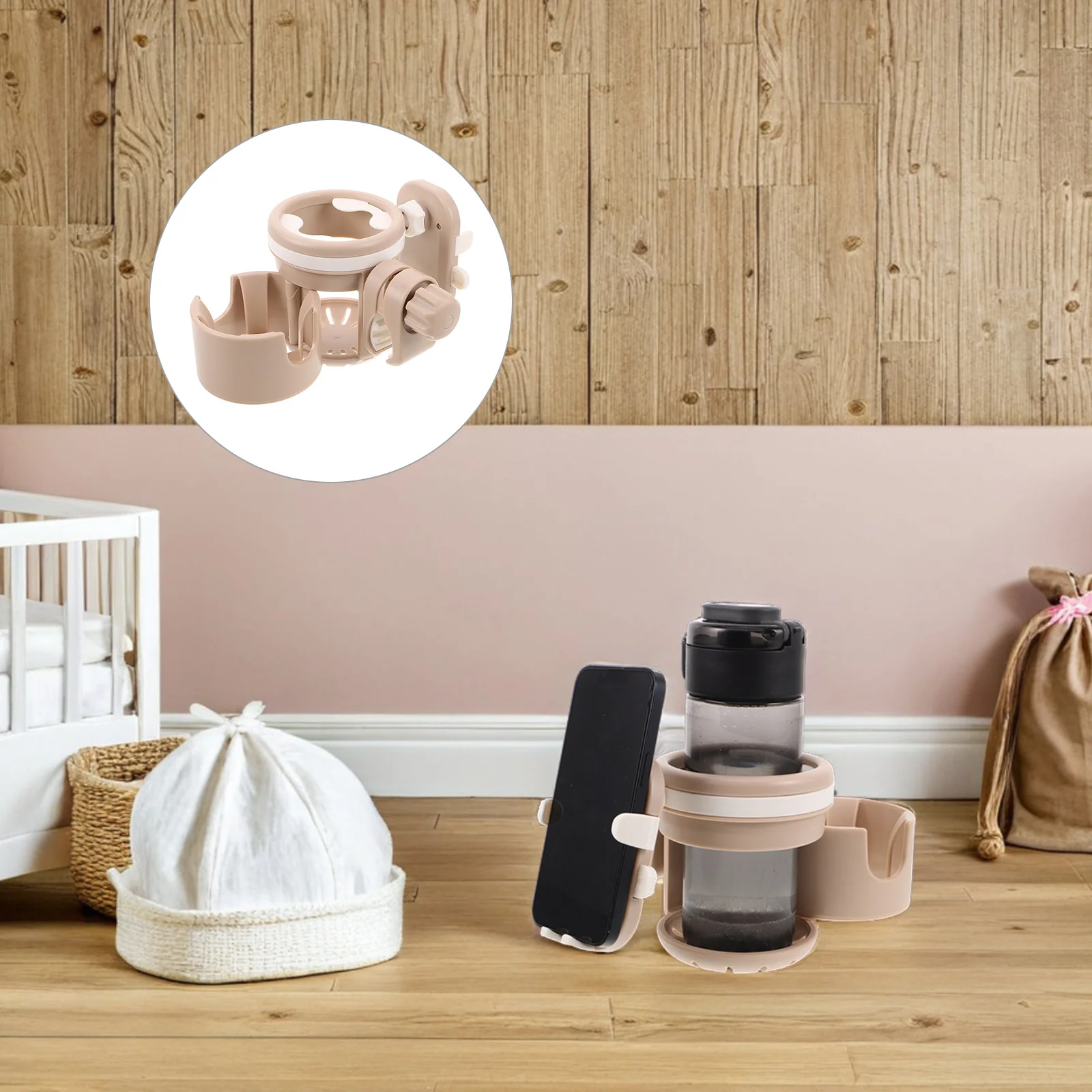 

Держатель для чашки 3 в 1, крепление для телефона, органайзер для бутылки с напитками, съемные аксессуары для коляски, прочный держатель для бутылки с водой