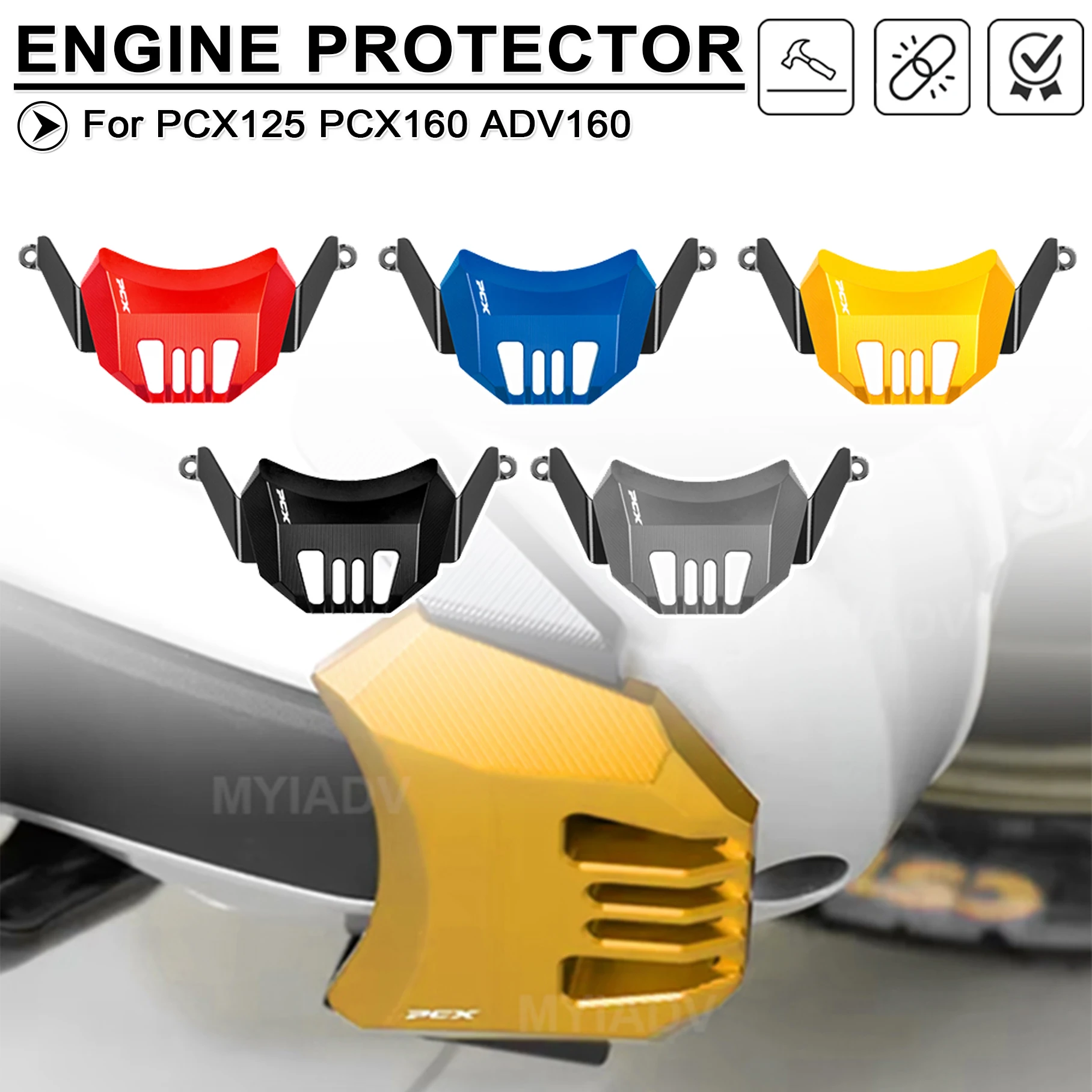 

For PCX125 PCX160 ADV160 125 Motorcycle Engine Protective Cover Collision Protector Transmission Box Anti-Collision Accessories
