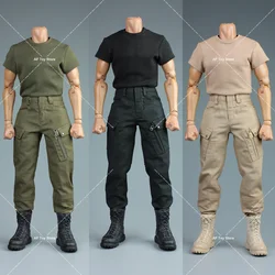 AFS 1/6 Male T-shirt Combat Pants Casual Trousers Soldier Tactical Clothes Model Fit 12'' Soldier Action Figure Body Dolls