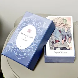 Tarot botán con ilustraciones de acuarela exuberantes y caprichosas en caja rígida, 78 cartas de Tarot japonesas de 12x7cm