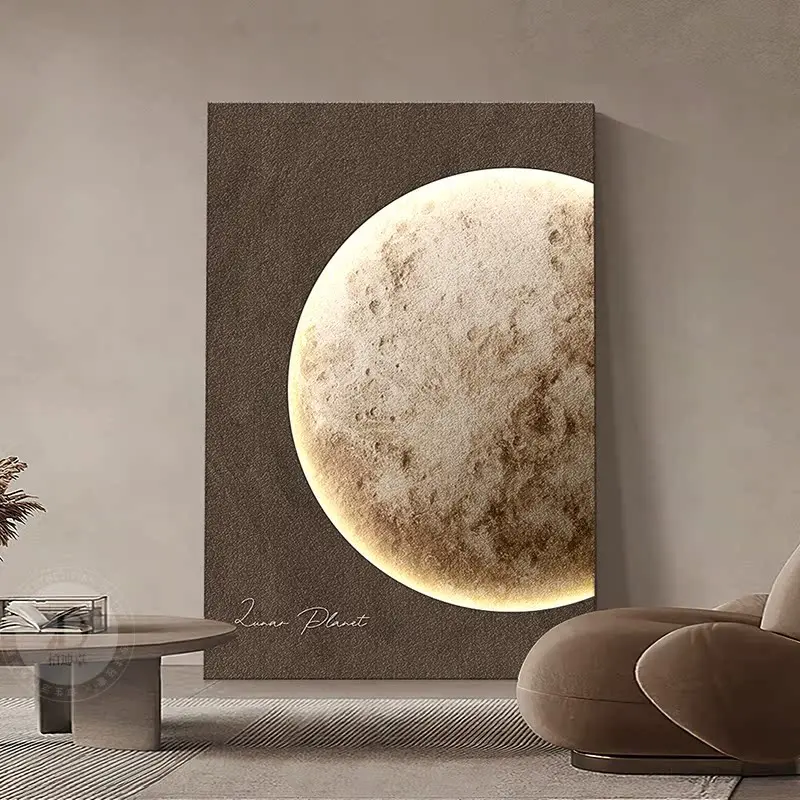

sofa background wall floor painting high-level texture entrance decorative