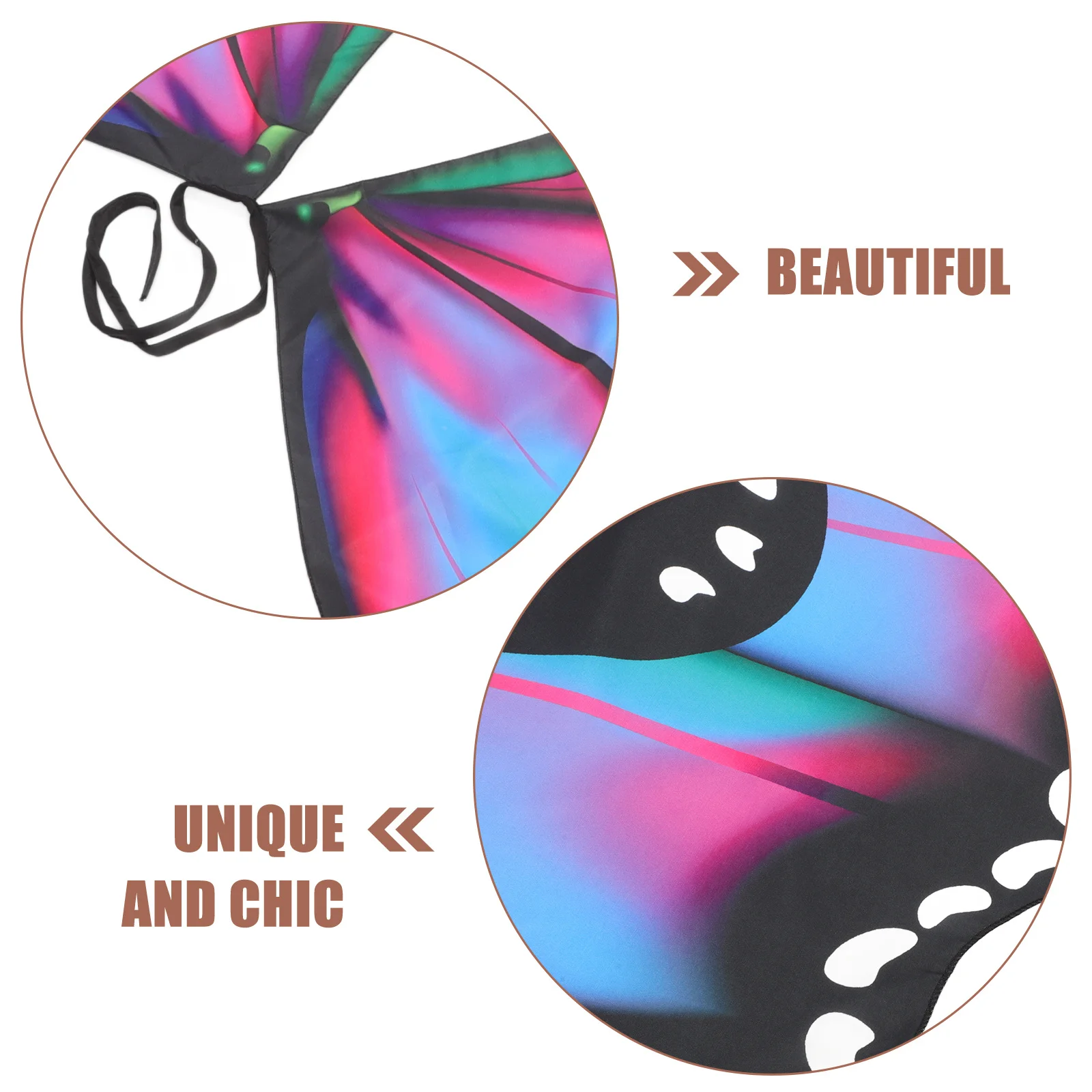 Skrzydła motyla peleryna szal dla dzieci lekki kostium na Halloween cosplay imprezę przebranie skrzydła motyla rekwizyt dla dzieci