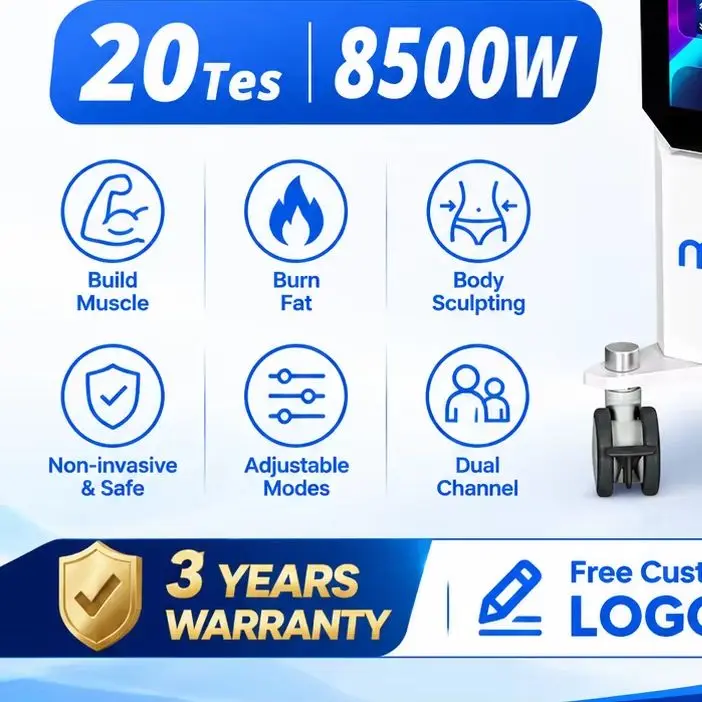 EMS New 20 Tesla 8500W Hi--Emt MYOslim Portable Muscle Slimming And Weight Loss Engraving Body Sculpting Machine Salon
