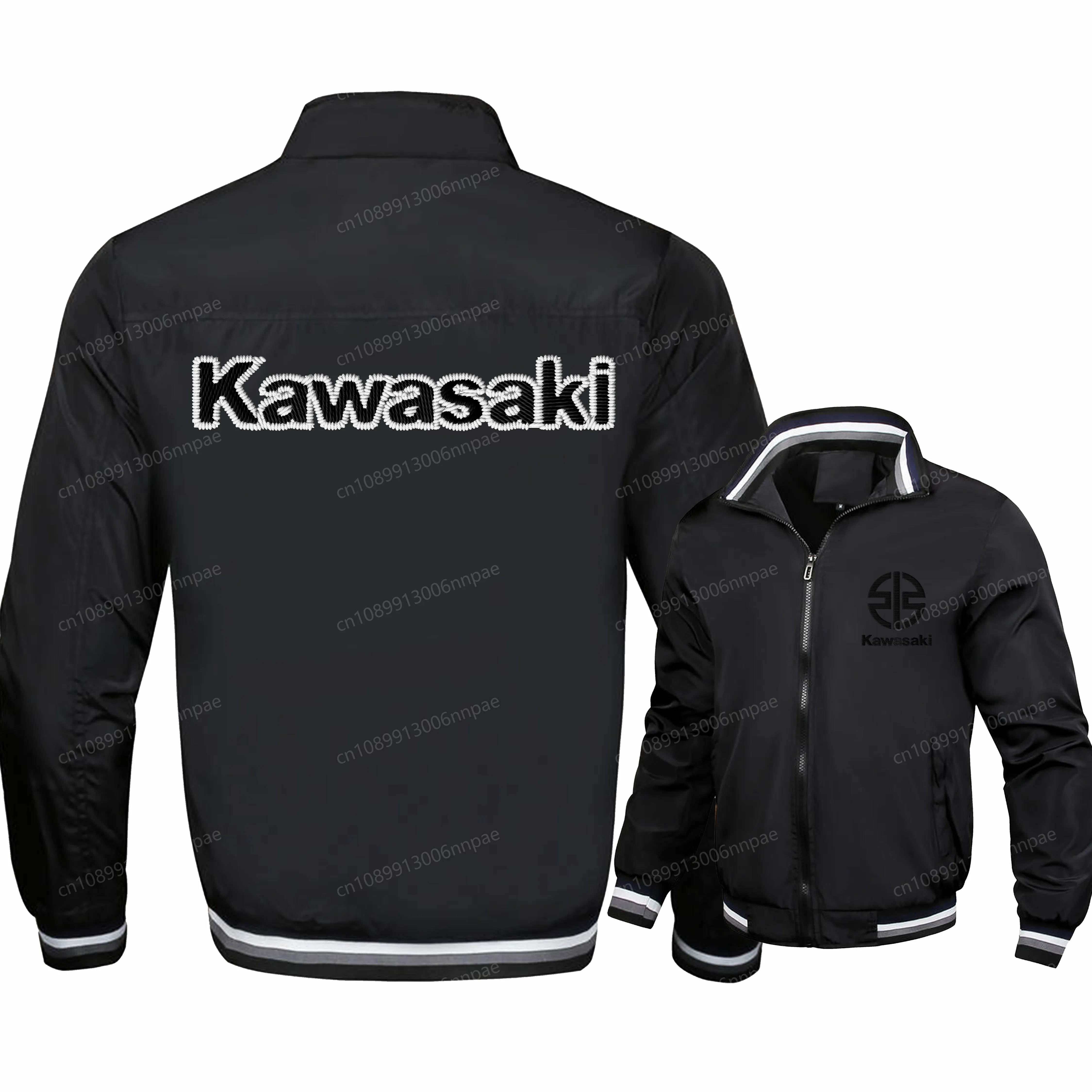 

Embroidery Kawasaki 3D Printing Sports Men's Jacket Clothing Motorcyclist Motorcycle Uniform Coats Jackets for Man Coat Clothes