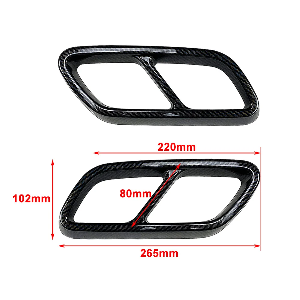 W206 Car Rear Exhaust Muffler Tail Pipe Cover Trim For Mercedes Benz C-Class W206 ABS Accessories