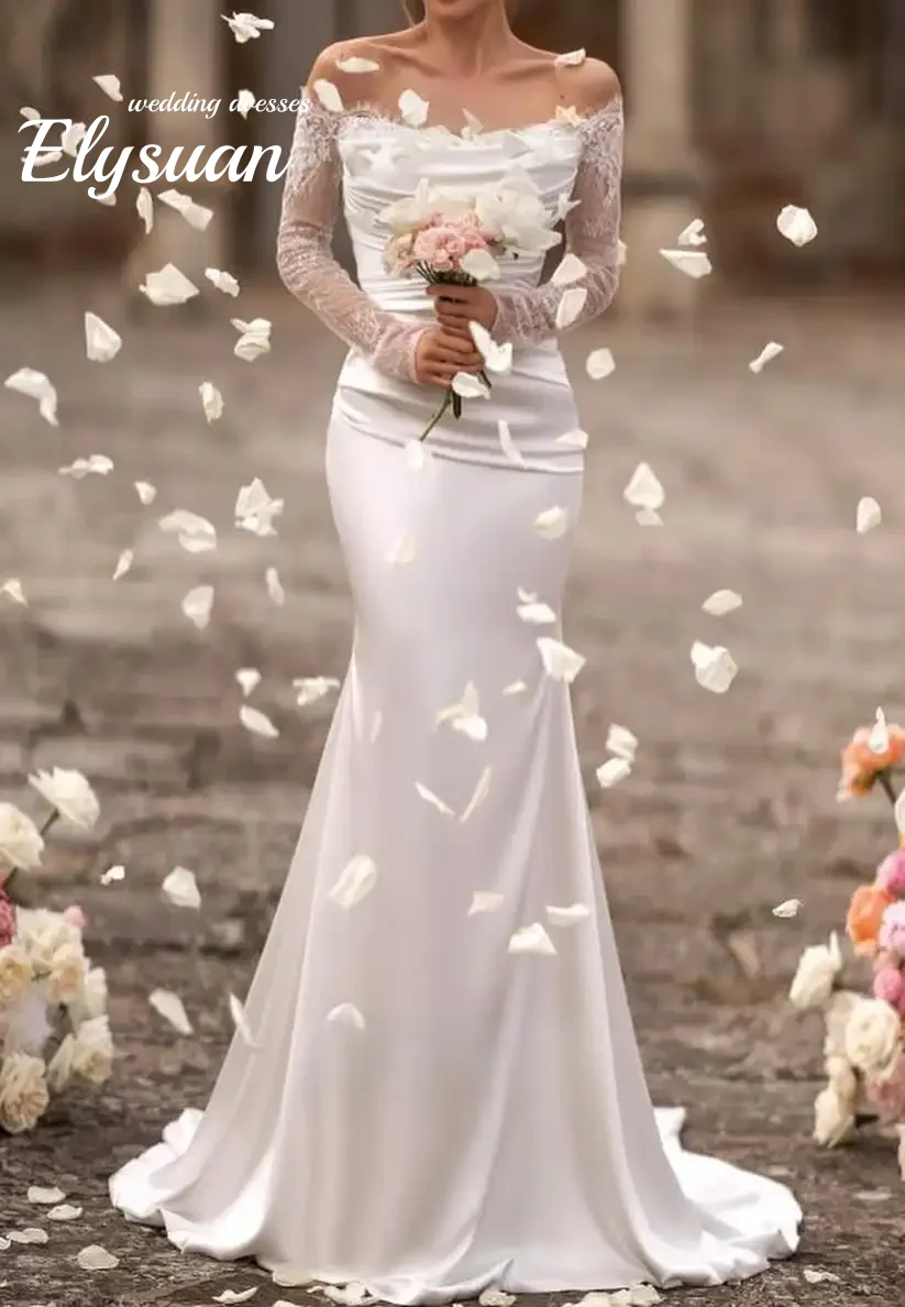 Белые свадебные платья с открытыми плечами по индивидуальному заказу, сексуальные платья с завязкой на талии, элегантные вечерние платья de novia