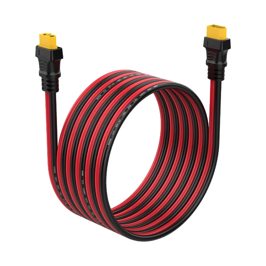 

12AWG 3,3 фута XT60 удлинительный кабель литого под давлением XT60 переходной провод для портативной электростанции солнечная панель генератора RC батарея