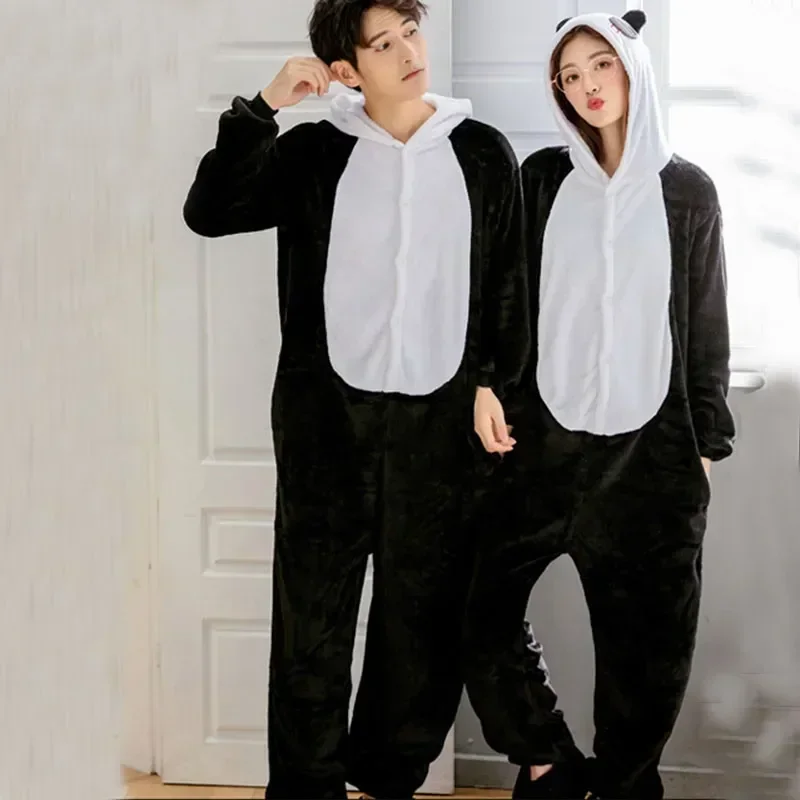 Unicorn onesies unisex winter panda tiger lion cat onesies women nightwear anime costumes kids adults flannel sleepwear pajamas