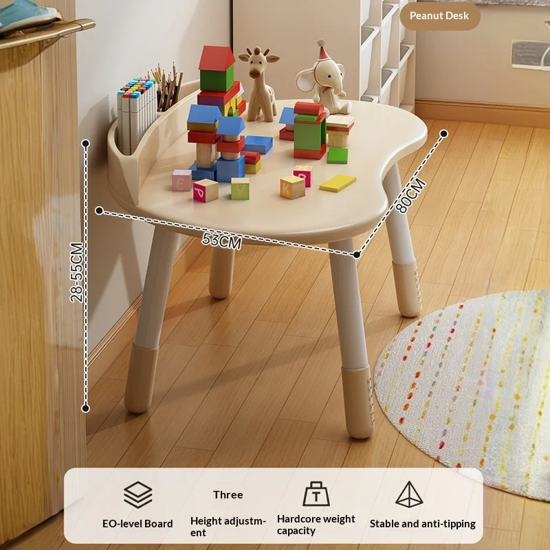 أطفال قابل للتعديل ارتفاع دراسة مكتب الطفل مونتيسوري الفول السوداني الجدول الواجبات المنزلية الكتابة القراءة طفل مرحلة ما قبل المدرسة طاولة الأطفال #5