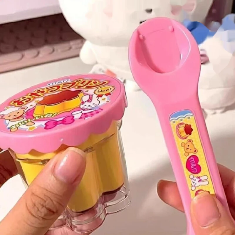 مجموعة بودنغ لعبة تغذية الطعام التعليم المبكر محاكاة دور اللعب التفاعلية الفراولة بودنغ لطيف الكرتون المطبخ اللعب الهدايا