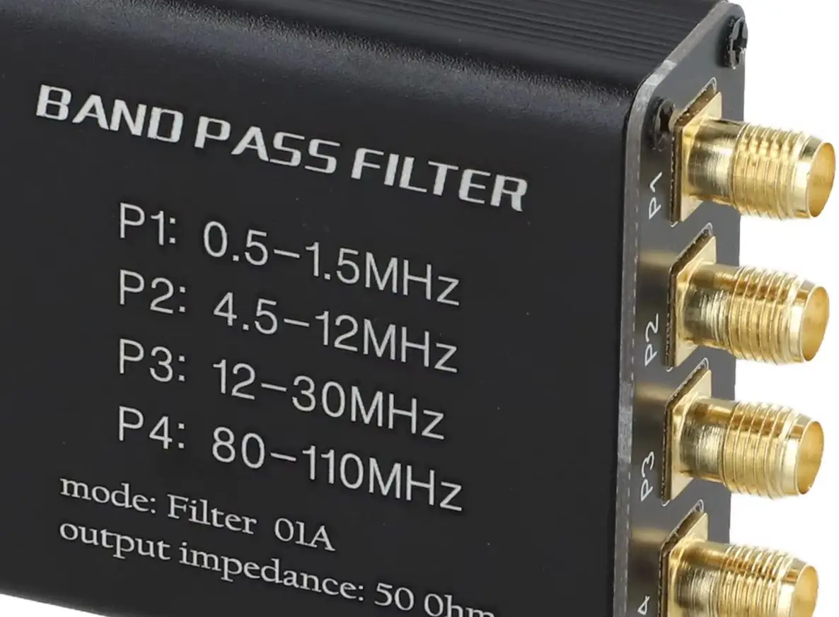 

ABYN-Malachite Radio Pre-Filter With 4 Bandpass RF Filters (BPF), Model 06A, 1Hz-300MHz, 50 Ohms, SMA-Female Interface