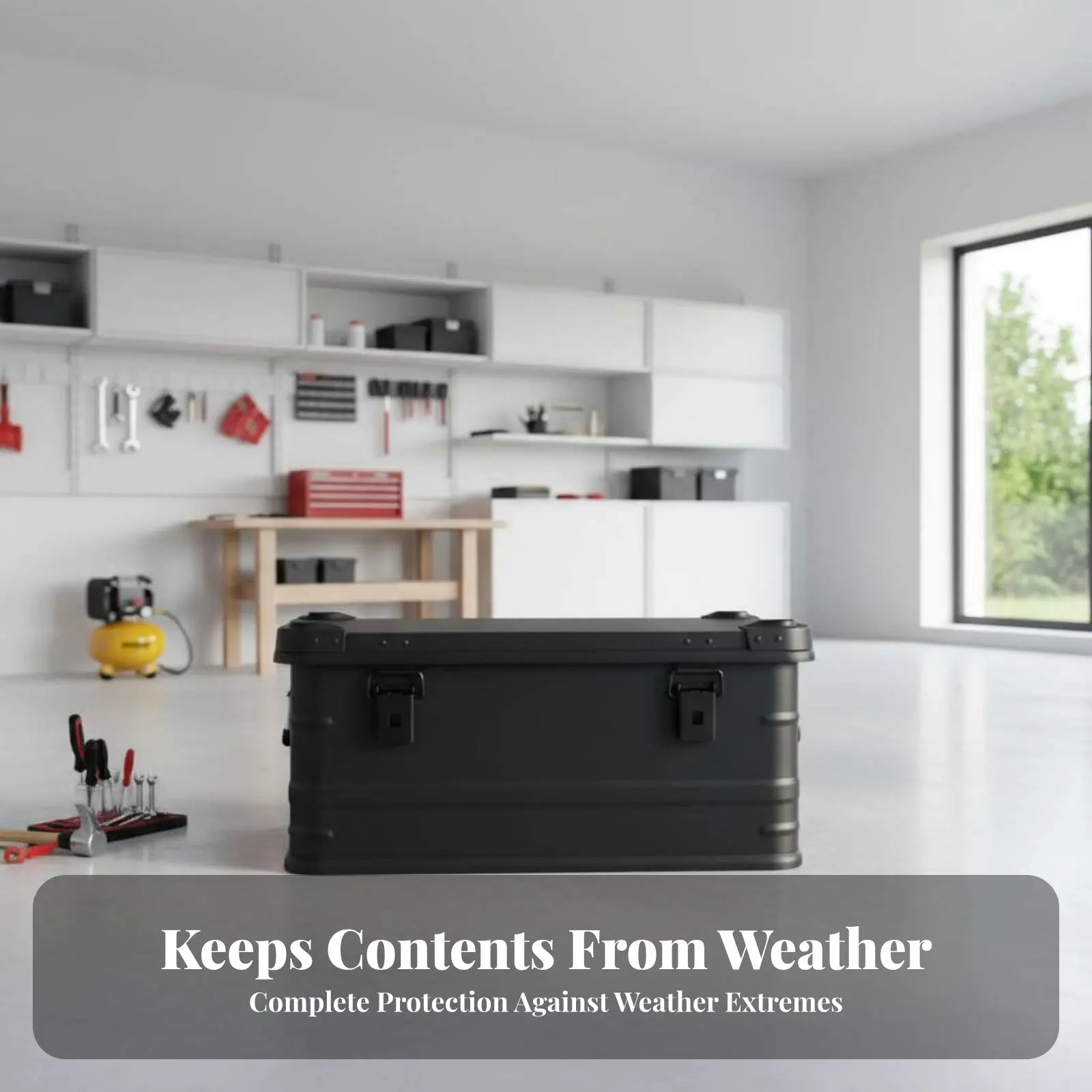 

Lidded Storage Trunk Waterpvehicle top Latching Aluminum Case Large Capacity Portable for Campers, Adults, Camping