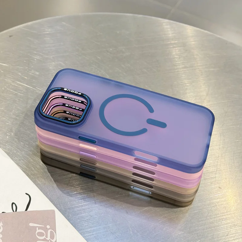 50PCS New C style Magnetic Charging Case For IPHONE 18 17 Air 16E 16 15 14 13 12 11 Pro Plus Magsafe Case  soft TPU edge