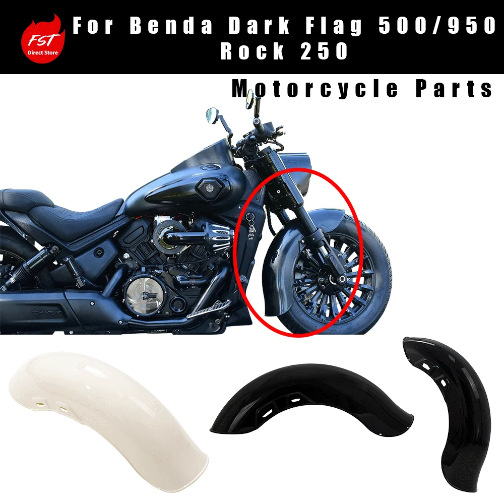 Extended & Reinforced Fender for Benda Black Flag 500/950, Front Fender Mod Parts for Gray Stone 250