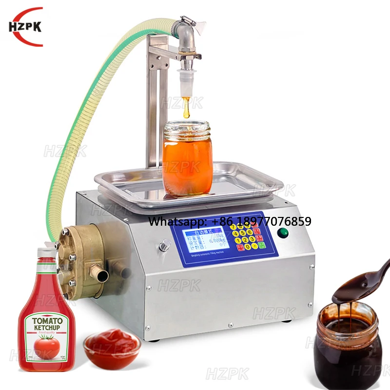 2026 Semi Automatic 20ml To 5000ml Control Honey Oil Paste High Viscosity Gear Pump Liquid Weighing And Filling Machine