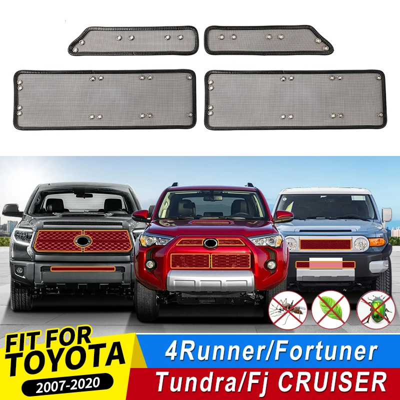 

2007-2022 For Toyota 4runner Tundra FJ Cruiser Fortuner Grille Insect Prevention Modification Accessories TRD Off Road Pro Sport