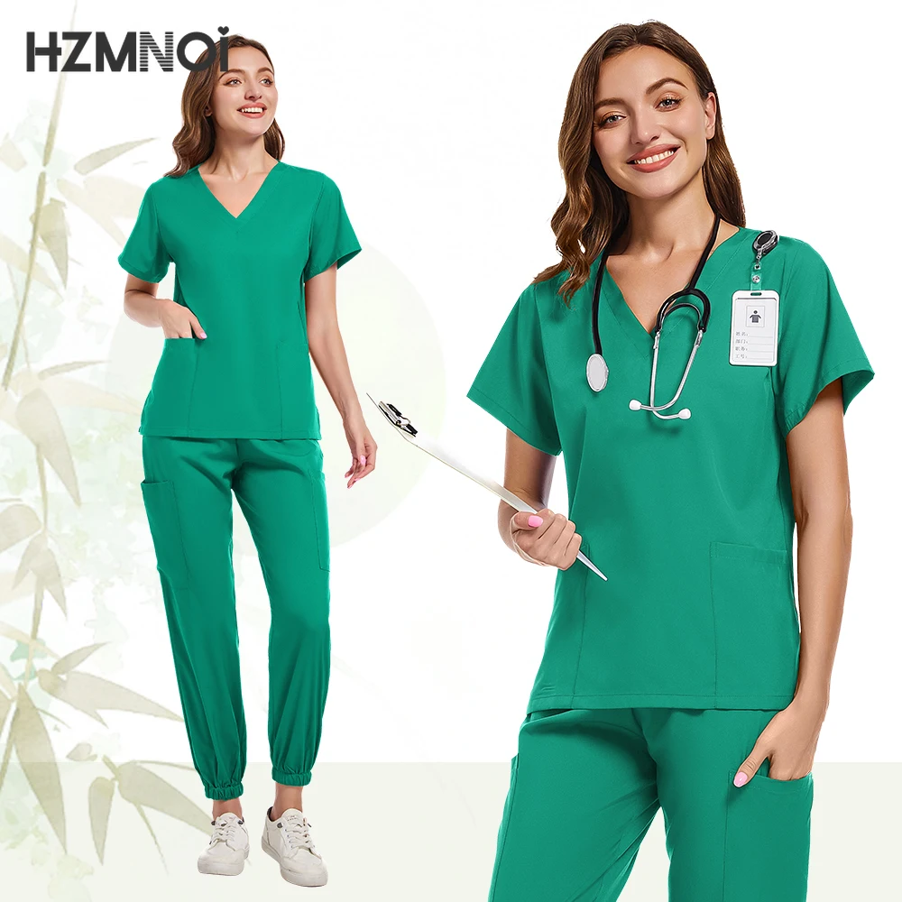 Chirurgische Uniformen Vrouw Verpleging Enfermeria Sets Top Broek Artikelen Medische Uniform Scrub Klinische Schoonheidssalon Spa Ziekenhuispakken