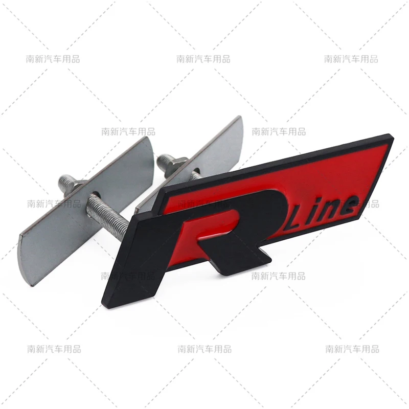 3D 금속 라인 배지 R 라인 엠블럼 그릴, 전면 후드 자동차 스티커, 폭스바겐 골프 6 7 8 MK6 MK7 MK8 티구안 마고탄 라비다 라만도