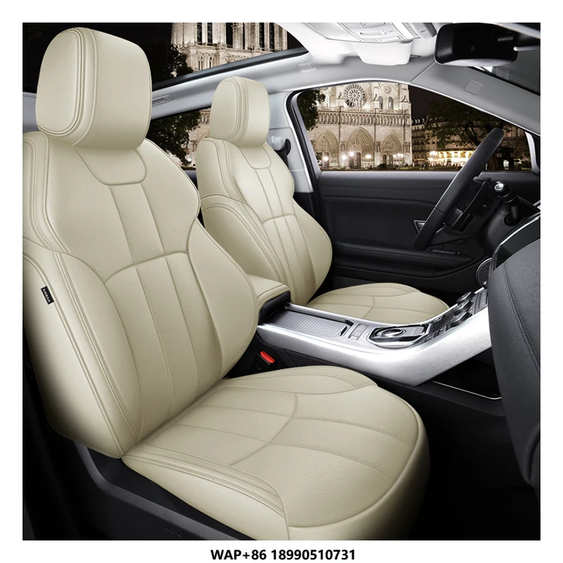 

Custom Fit Car Accessories Seat Covers for 5 Seats Full Set Top Quality Leather for Land Rover Range Rover Evoque