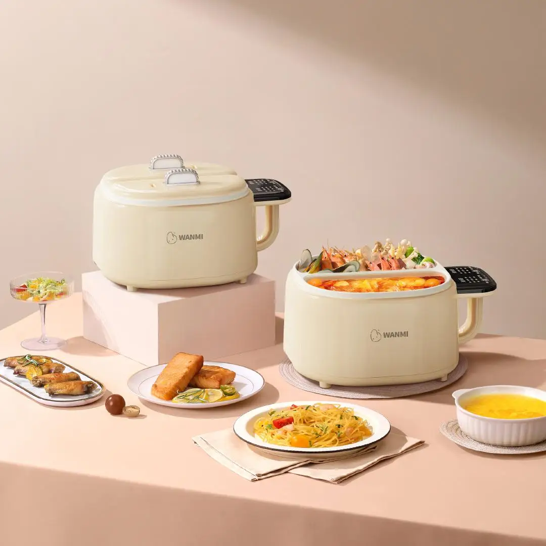 

WANMI 220V 1000W 2.5L Multi-functional Double-bile Rice Cooker One-piece Die-casting Mandarin Duck Liner Zone Temperature Contro