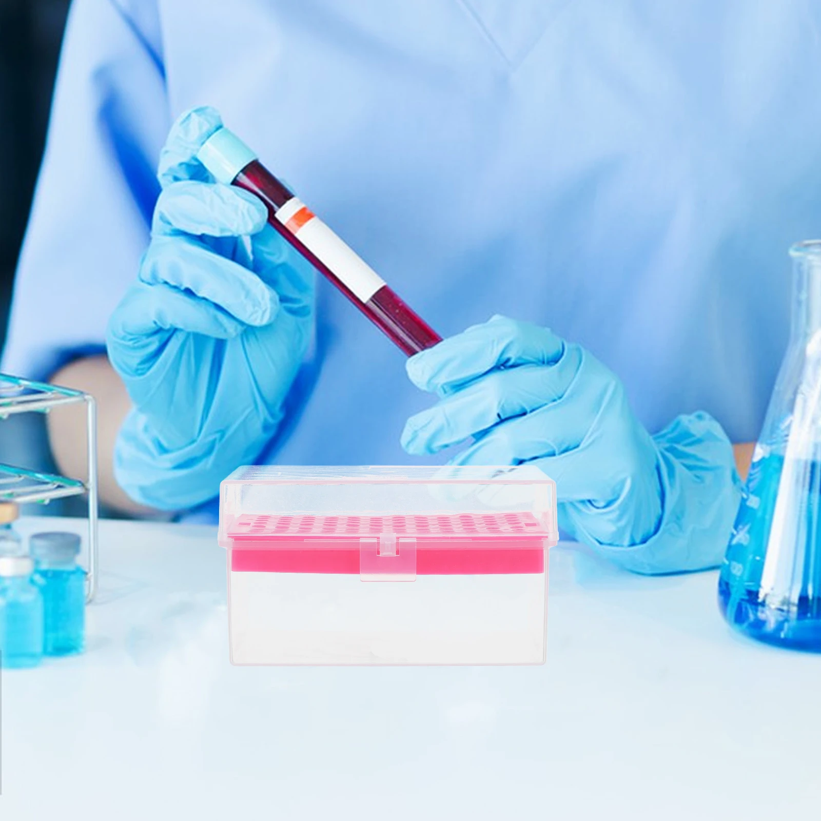 Pipette Tip Box Plastic Case Test Tube Rack Storage Bin Boxes Laboratory Supplies Labortory Holder