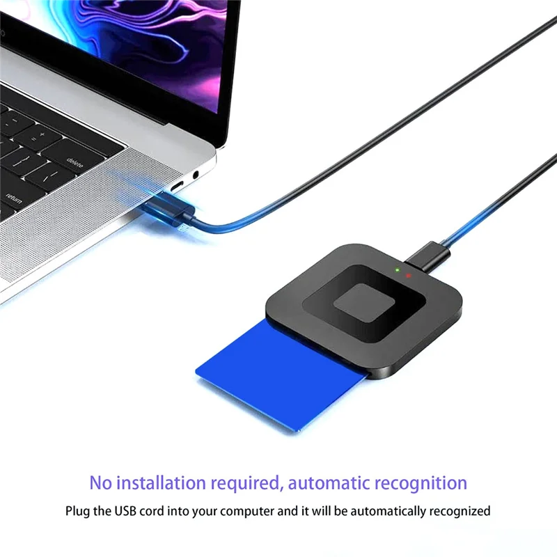 B44C Portable USB2.0 Intelligent Card Reader For DNIE ATM IC ID Bank SIM Card Common Access Tax Declaration Card Reader A
