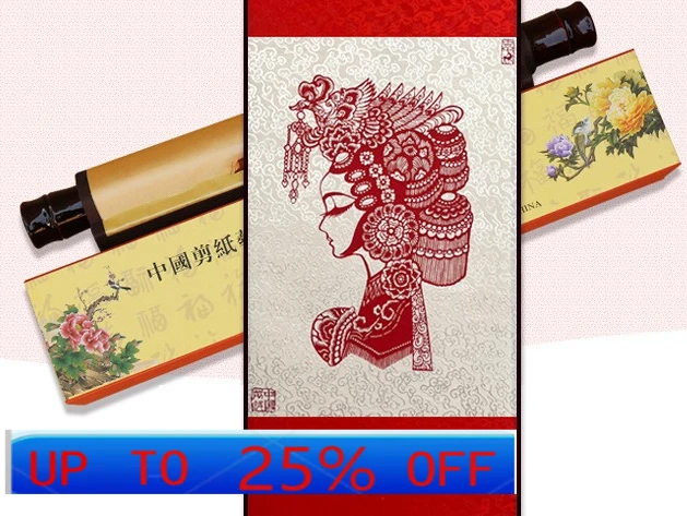 

LMM national quintessence face paper-cut silk decoration painting paper-cut finished wall decoration