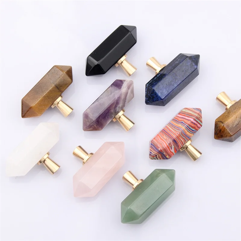 50mm Icicle Shape Furniture Handle Brass Drawer Knob Pink White Crystal Handles For Kitchen Wine Cabinet Door Cupboard Pulls Diy