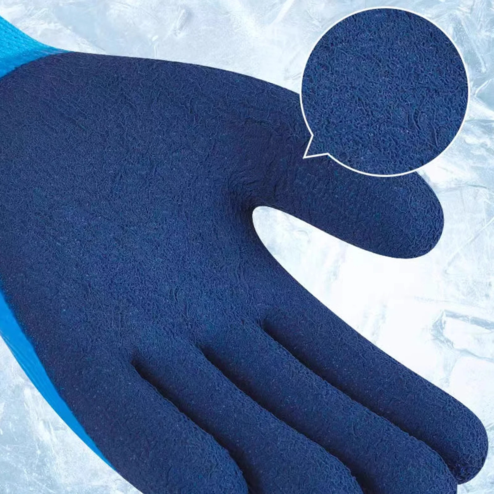 

Winter Padded Rubber Glove Waterproof Thicken Labor Protection Gloves Wear-Resist for Automobile Repair Logistics Transportation